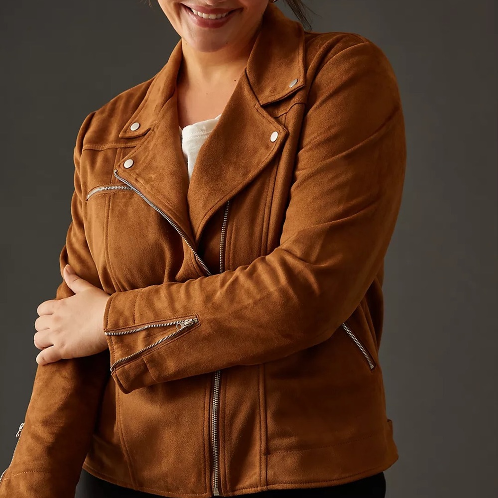 BY ANTHROPOLOGIE Faux Suede Jacket.